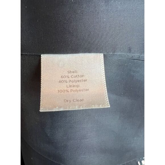 TALBOTS PETITES blue white polka dot collared classic jacket blazer size 4P - Picture 6 of 8